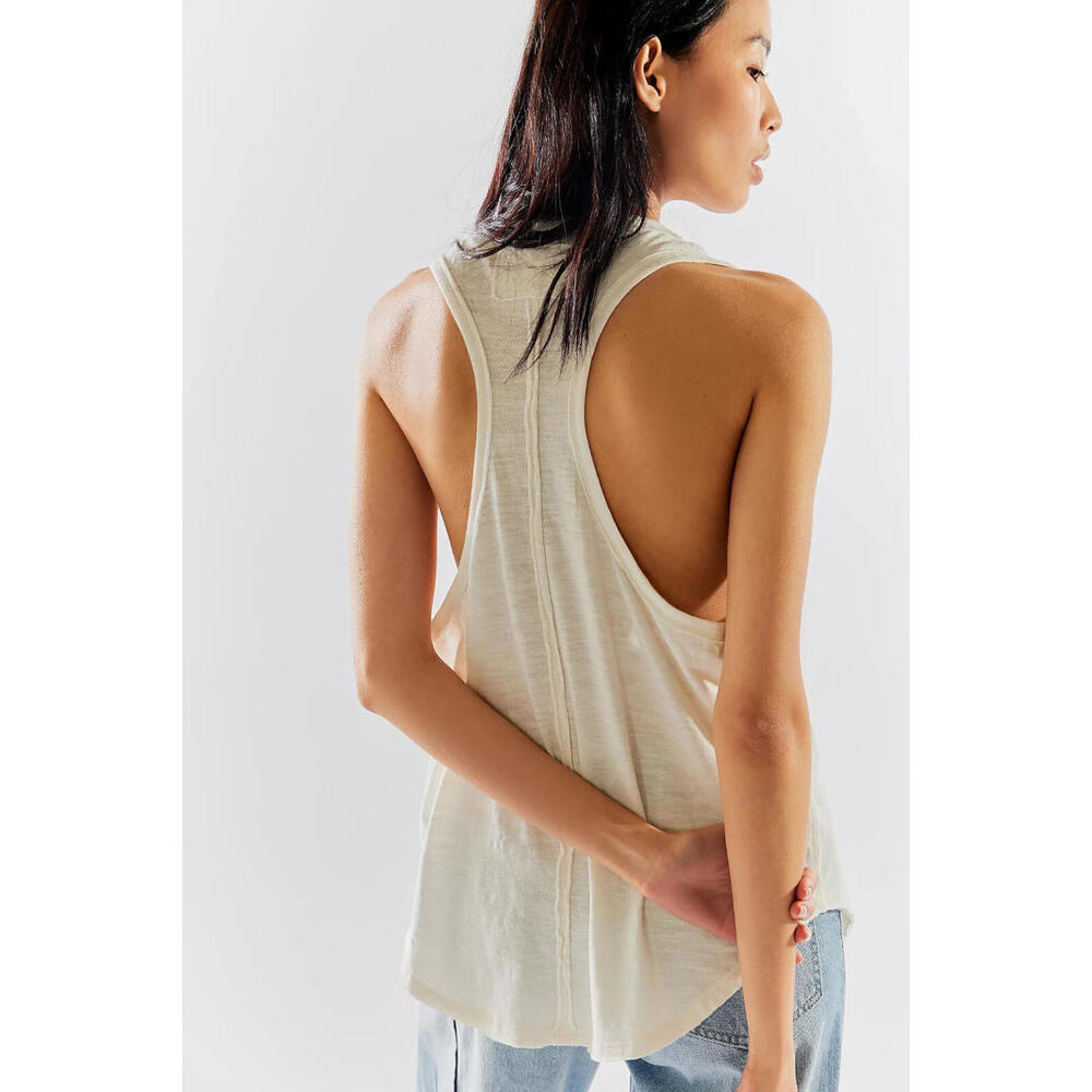 We The Free  Mina Tank ivory crochet trim size S New - Picture 2 of 3